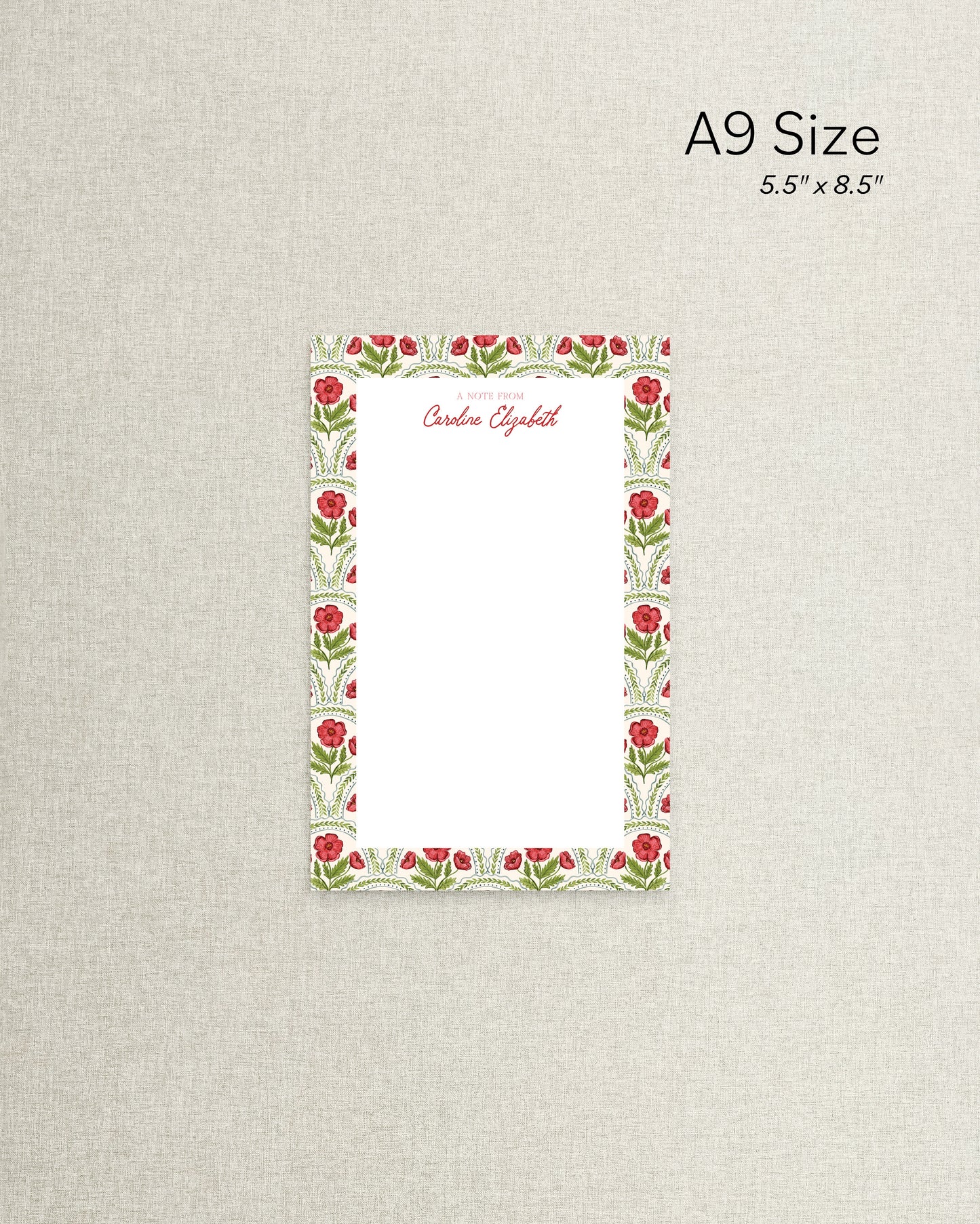 "The Elizabeth" Personalized Notepads