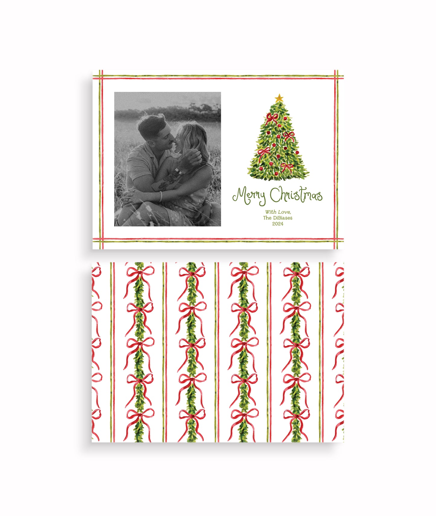 Evergreen Greetings Christmas Card